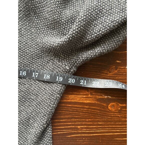 VTG Lands End Wool Blend Dad Cardigan Sweater M Grey Grandpa Preppy Classic - Picture 12 of 15